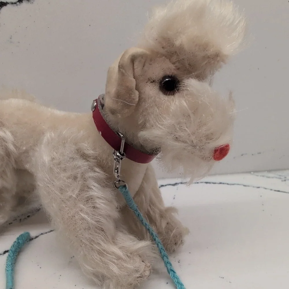 STEIFF‎ Snobby Poodle Dog Jointed Limbs Collar Mohair Button 6
